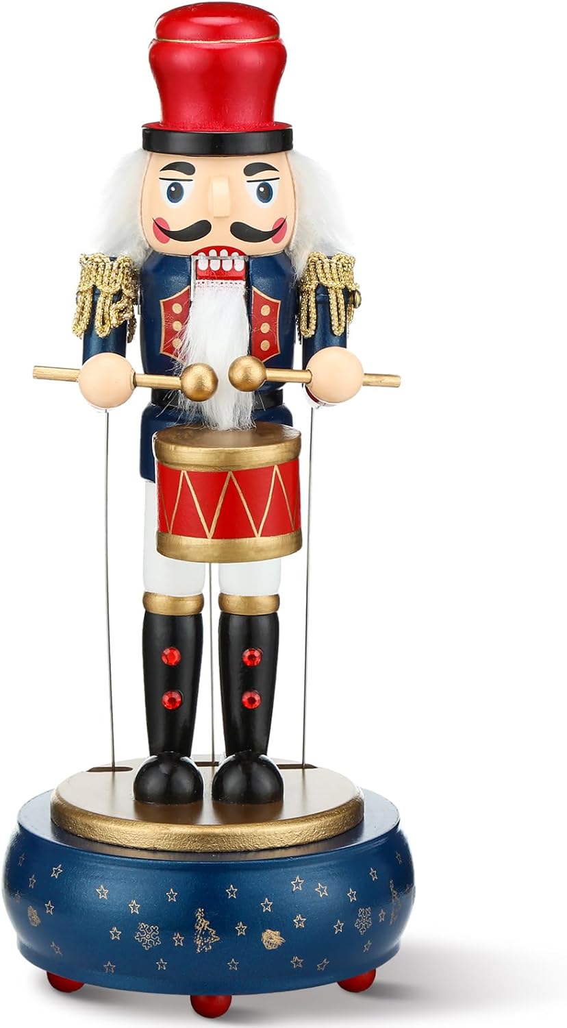 Nutcracker Music Box Wooden Nutcracker Soldier Toy Handmade