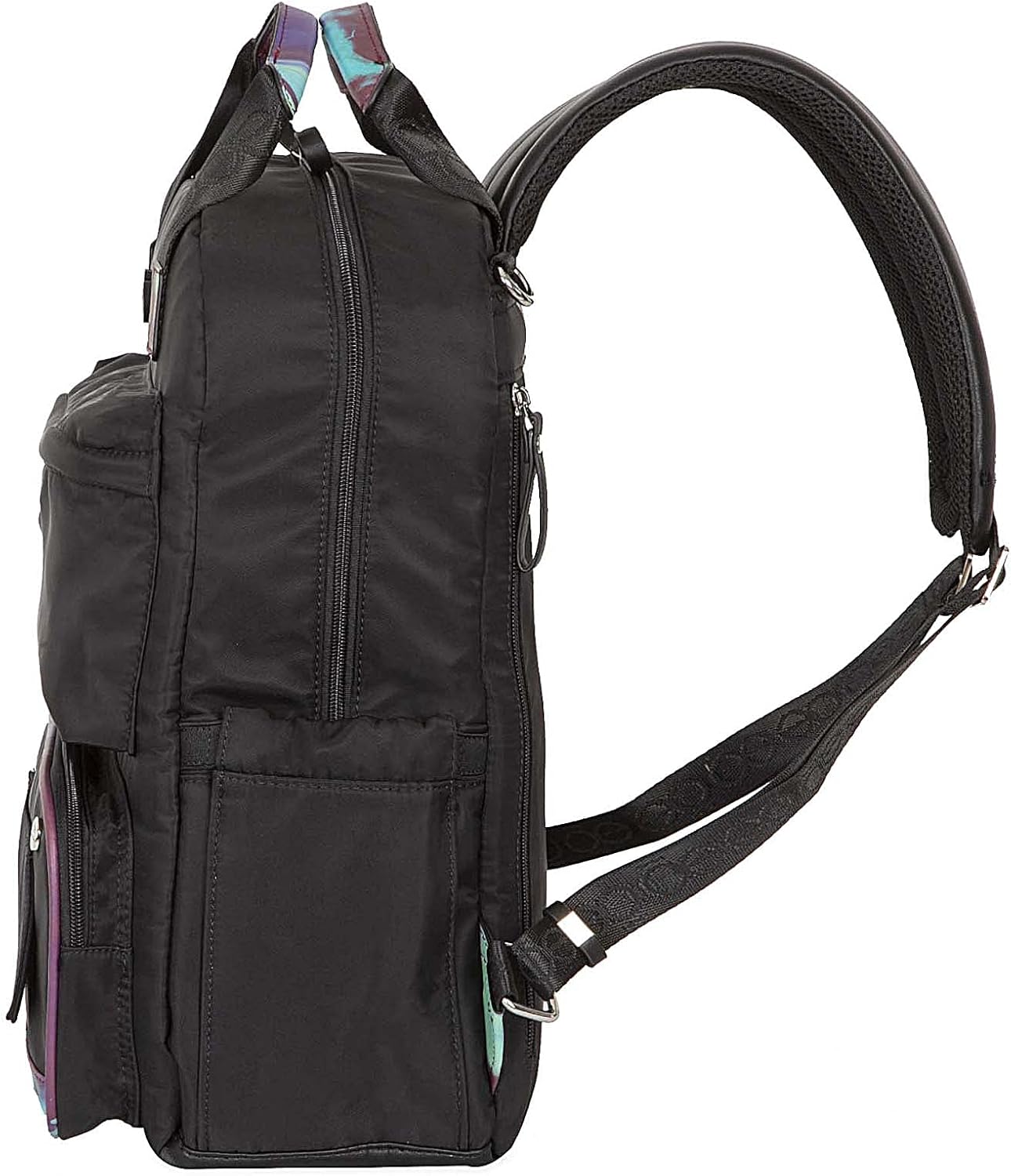 Cloe Mom & Baby Nylon Diaper Backpack with multiple accessories