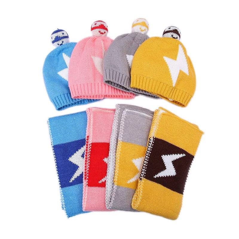 PearlTree Baby Boys & Girl's Stylish Winter Warm Knitted Woolen Cap with Muffler Set (Grey)-(6Month-2 Years) 1