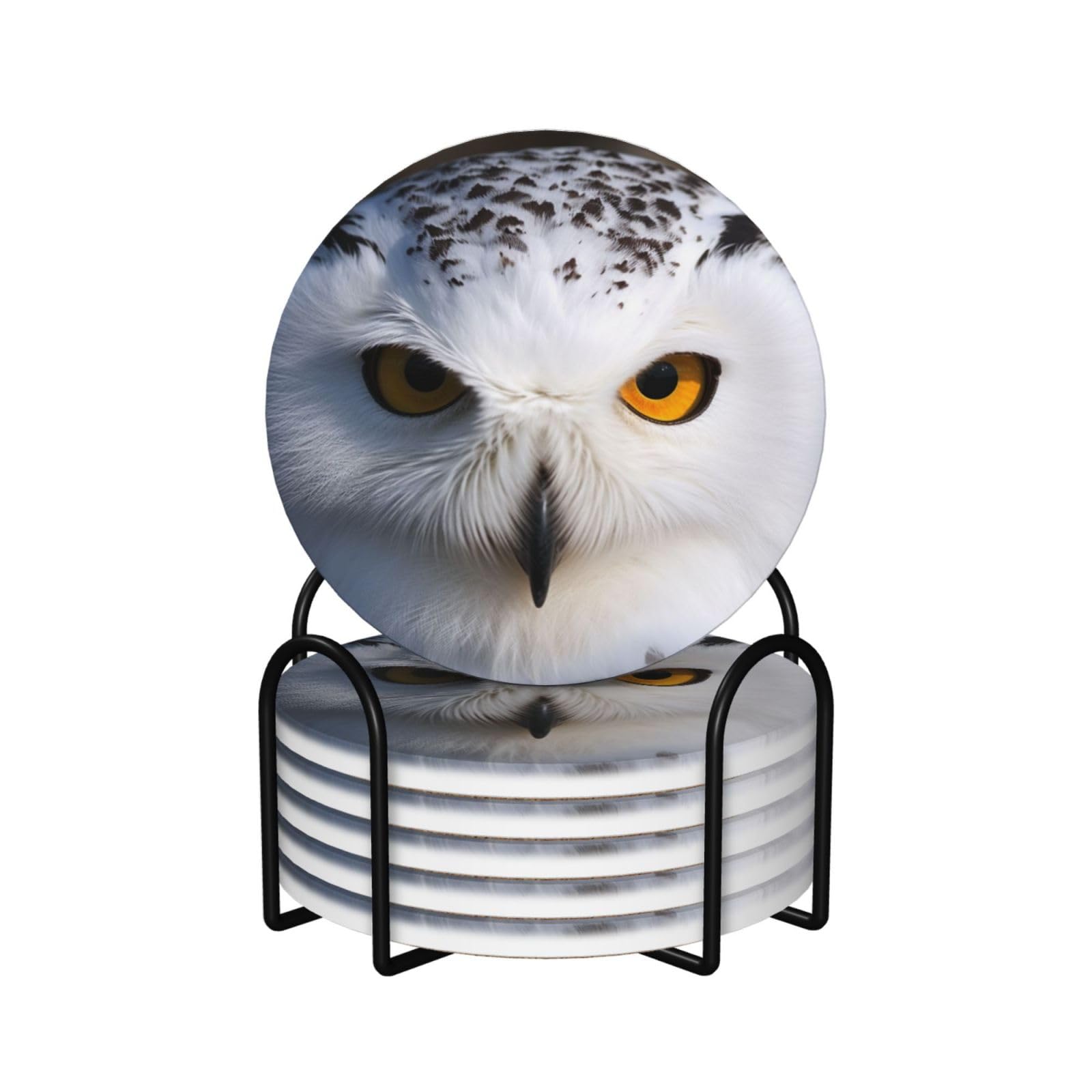 Tapis de protection céramique anti-rayure motif hibou enneigé