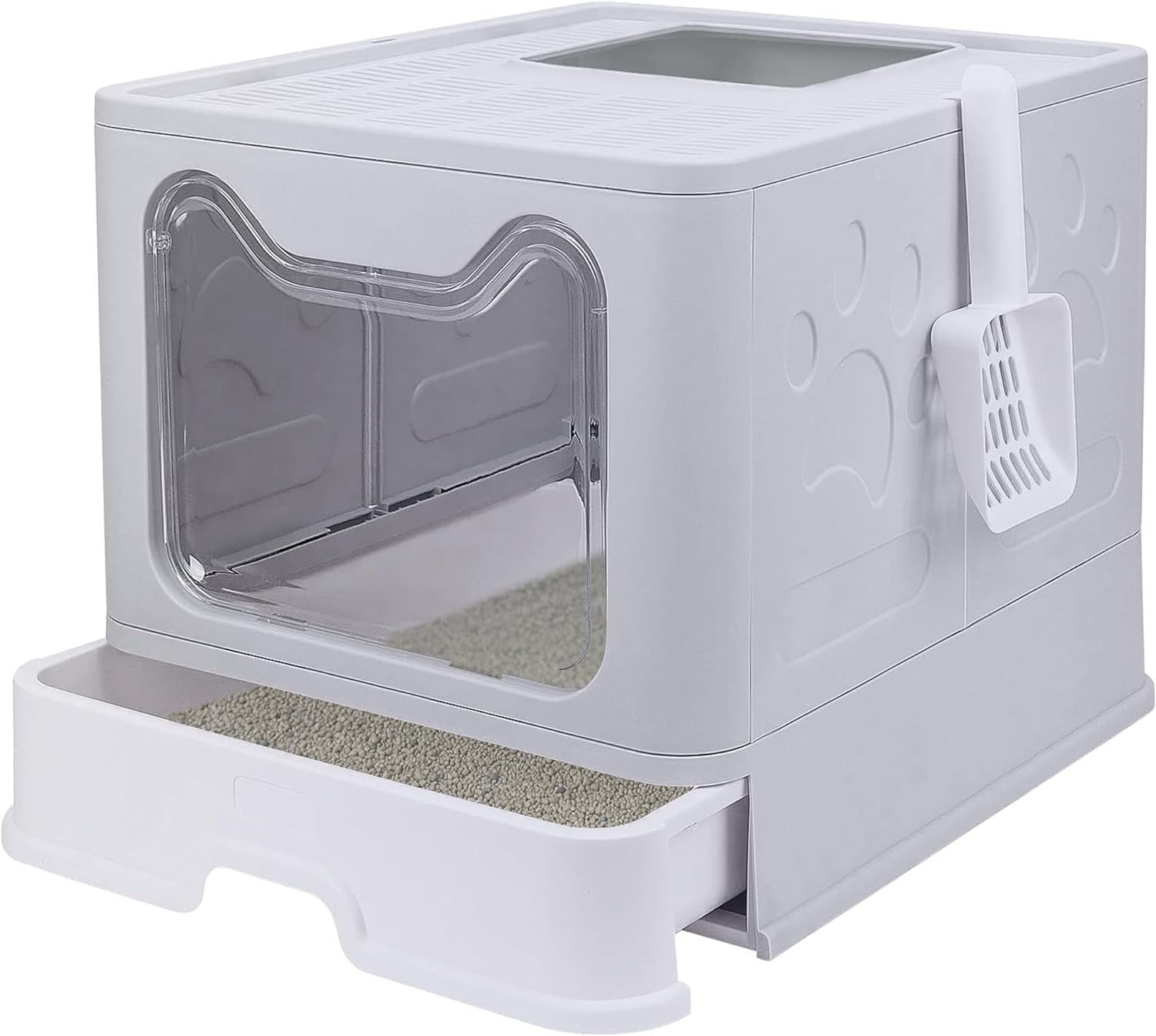 Tails of Joy Enclosed Oversized Cat Litter Box Tray with Foldable Drawer Design and Odor Door, Anti Spill Easy to Clean Up for Cats Large Size -Large Color May Vary Multi (B0C43KWWCY) Amazon Price History, Amazon Price Tracker