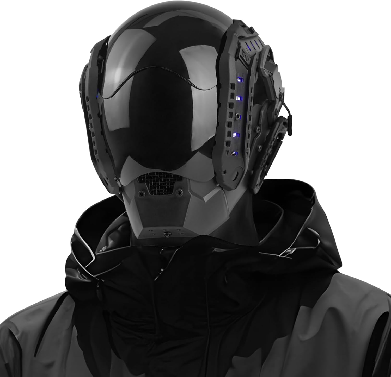 Máscara LED Futurista Media Cara para Disfraces DJ