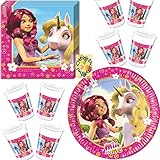 20 Servietten Mia and Me Partyset: 16 Becher 16 Teller 20 Servietten 52tlg.