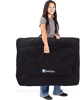 EARTHLITE Premium Portable Massage Table Package SPIRIT - Spa-Level Comfort, Deluxe Cushioning incl. Flex-Rest Face Cradle & Strata Face Pillow, Carry Case (30/32” x 73”)
