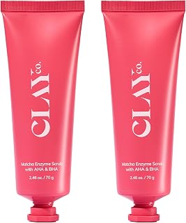 ClayCo Matcha Enzyme Face Scrub with AHA + BHA for Gentle Exfoliation, Deep Pore Cleansing, Blackhead Removal, Skin Bright... Price In India
