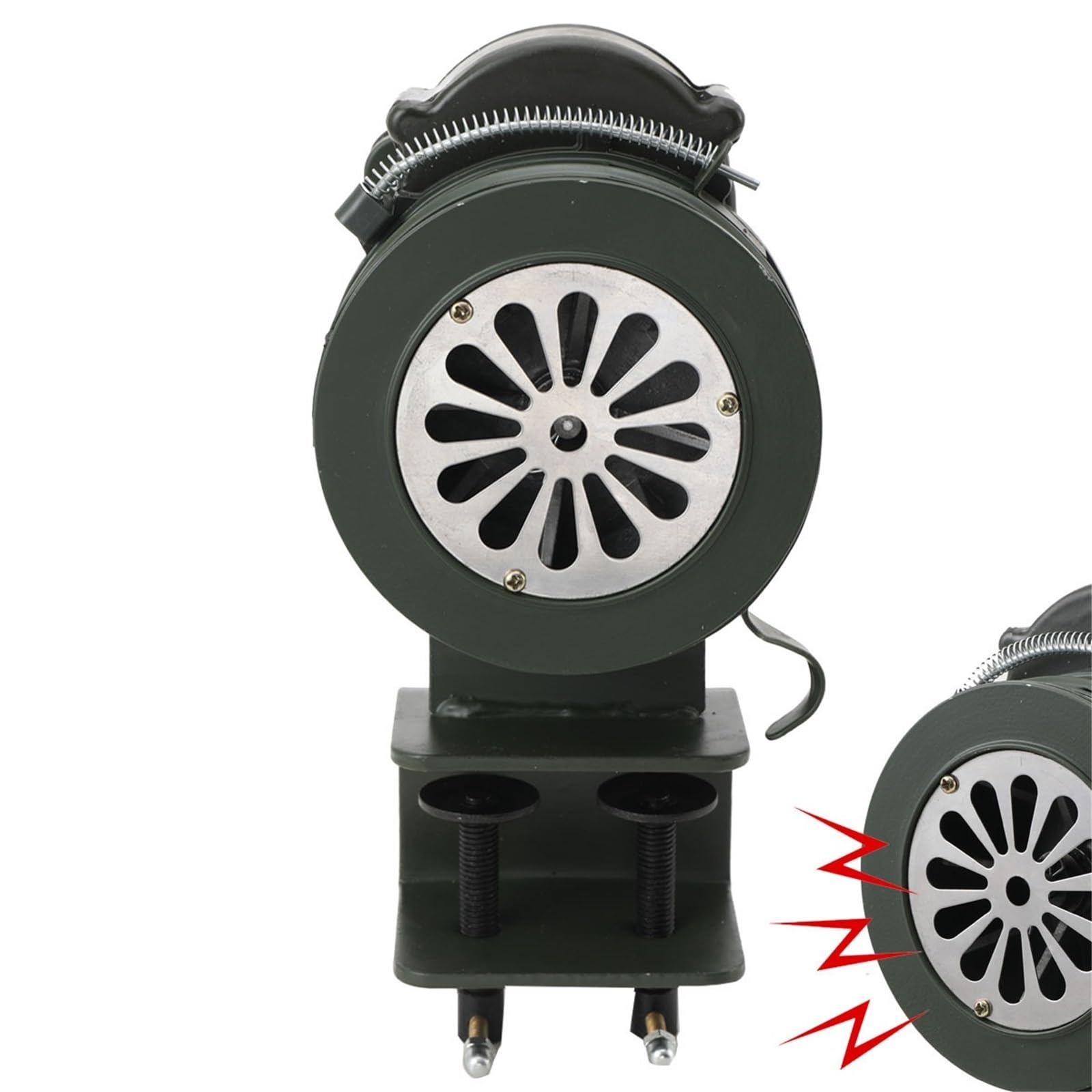 Picadora de Carne Manual, Manivela Sirena bocina 110dB Manual portátil Alarma de Seguridad antiaéreo Multicolor Deportivo(Lk-100b Green)