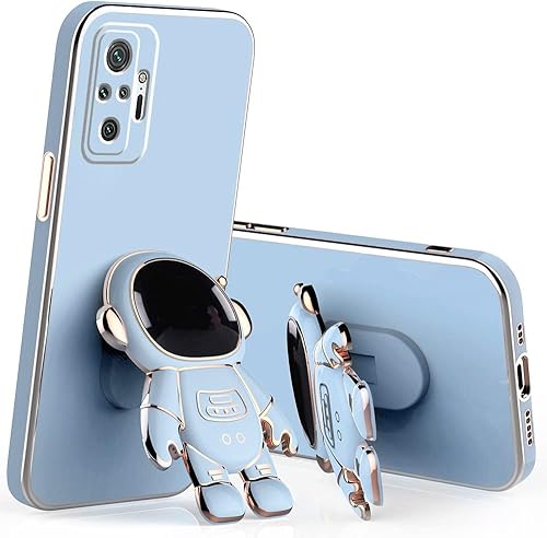 Funda compatible con Redmi Note 10 Pro Max con soporte creativo de dibujos animados de astronauta rosa, Xiaomi Redmi Note 10 Pro Max, funda de