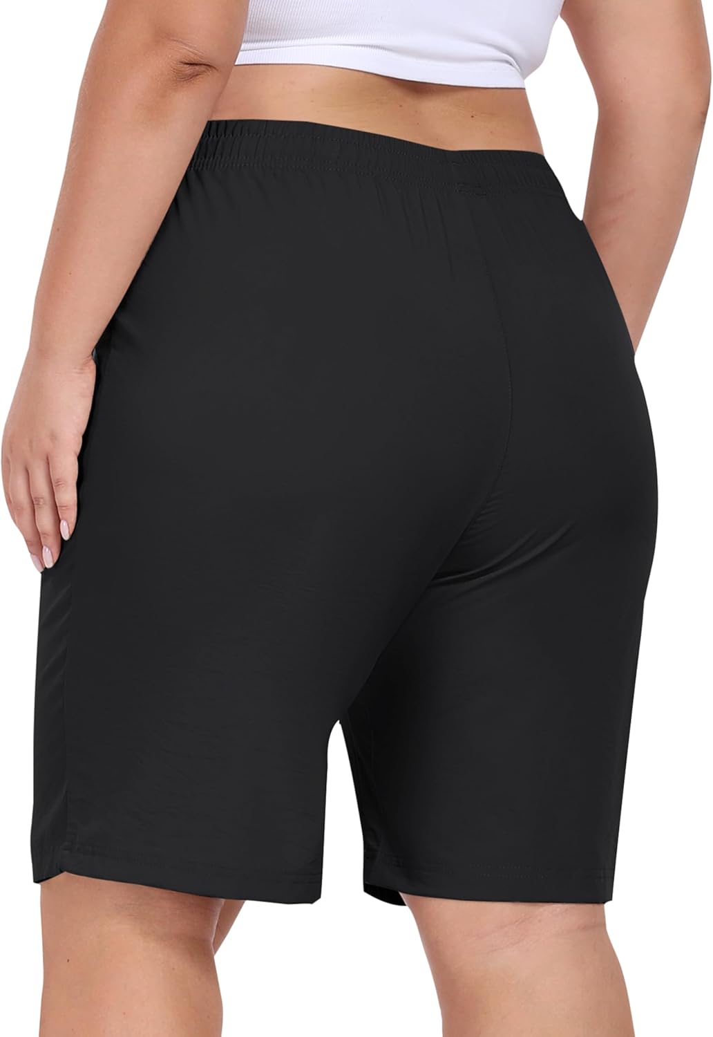 MoFiz Women's Plus Size Hiking Cargo Shorts Quick Dry Golf Active Shorts Lightweight Summer Shorts with Pockets - Image 3