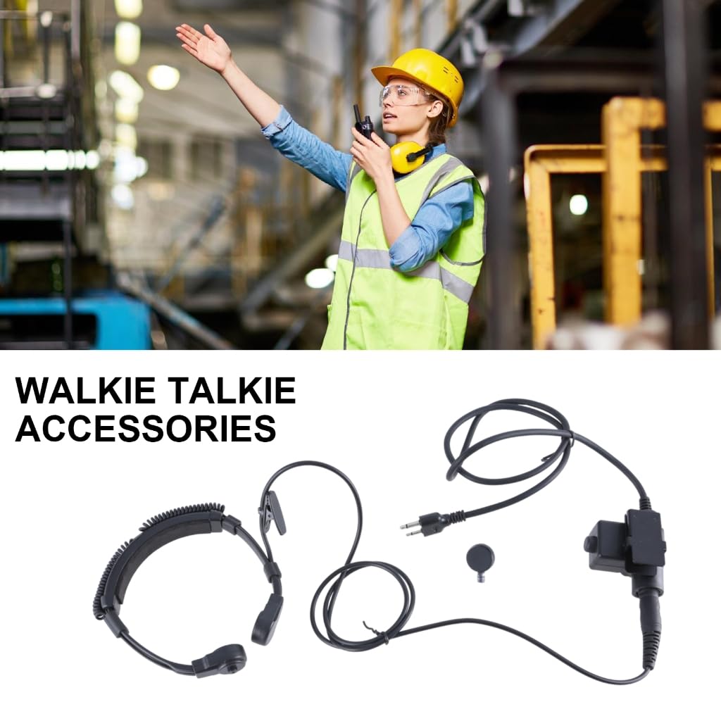 Throat Vibration Mic Acoustics Tube Headsets U94 PTT Adapter for IC-F4TR