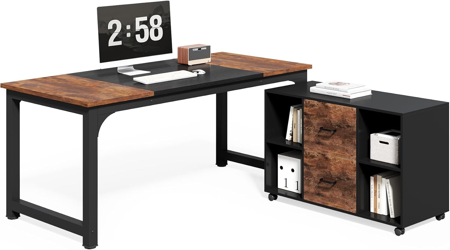 LITTLE TREE 63-Inch L-Shaped Office Desk