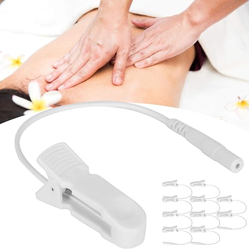 Cable de electrodo de alambre para electrodo de 0.079 in, cable de conexión duradero para máquina de masaje digital TENS Clip de masaje de oído,