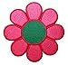 Hippie Purple Green Daisy Flower Iron On Patch