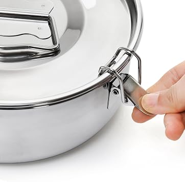 Okllen 18/8 Stainless Steel Flan Mold, 65 Oz Flan Pan with Lid and Handle, Flanera Flan Maker Mold Compatible with 6 Quart Instant Pot