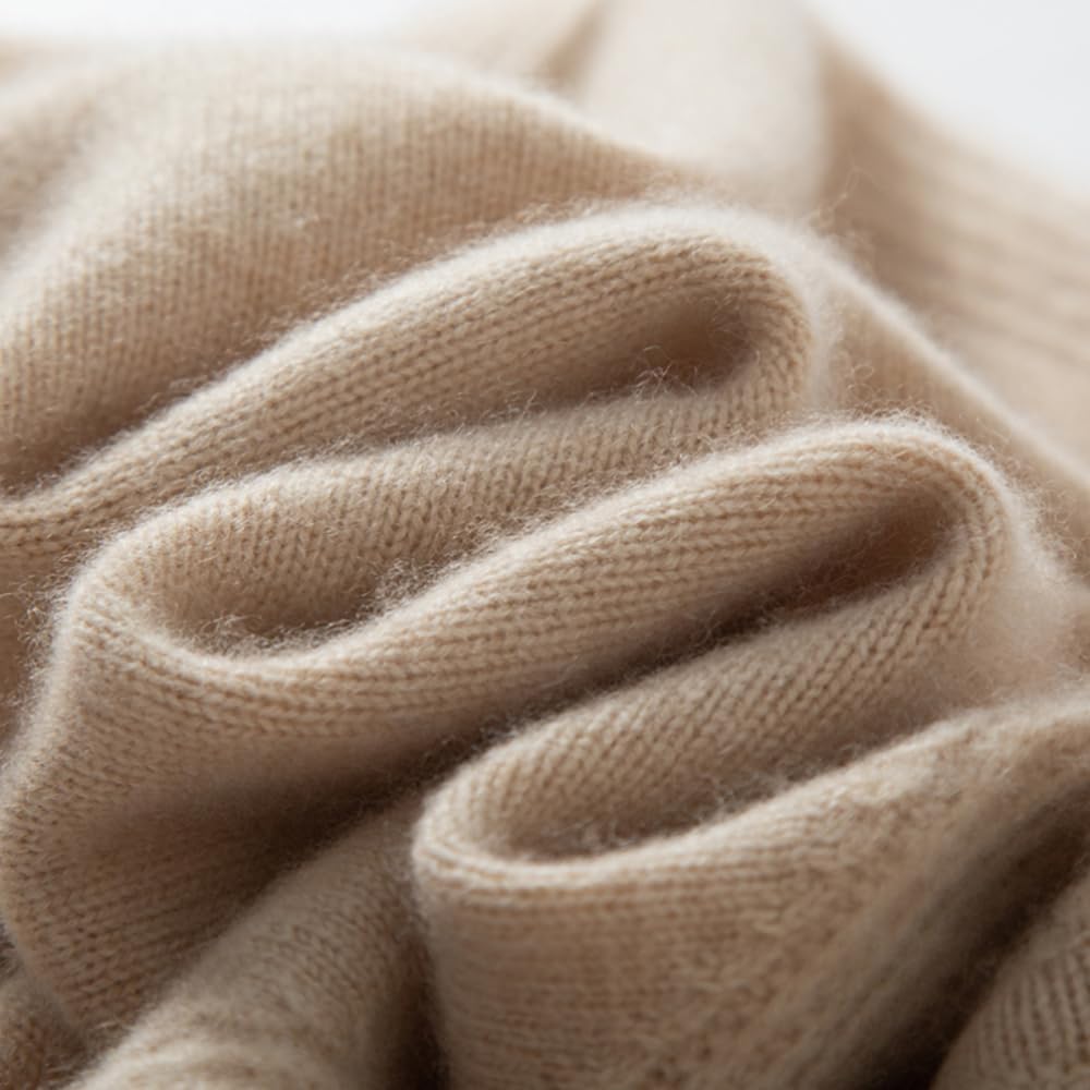 Women's Cashmere and Wool Blend Casual Knit Long Sleeve Thickening Type Hoodie Sweater - Image 3