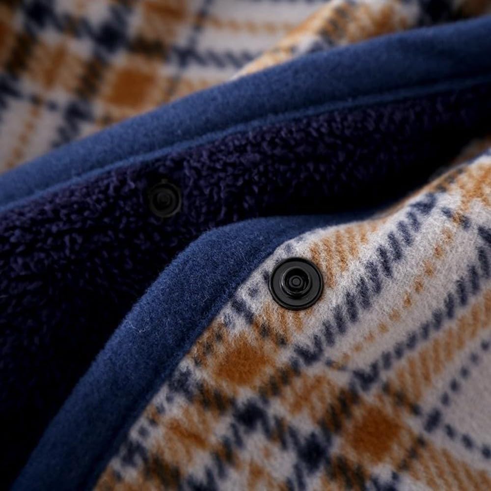 Genérico Chal De Cuadros para Mujer, Manta Cálida De Invierno para Usar, Chal Suave con Forro Polar, Cárdi De Bufanda De Punto Multifuncional, Adecuado para Sofá, Automóvil Y Hogar (A)