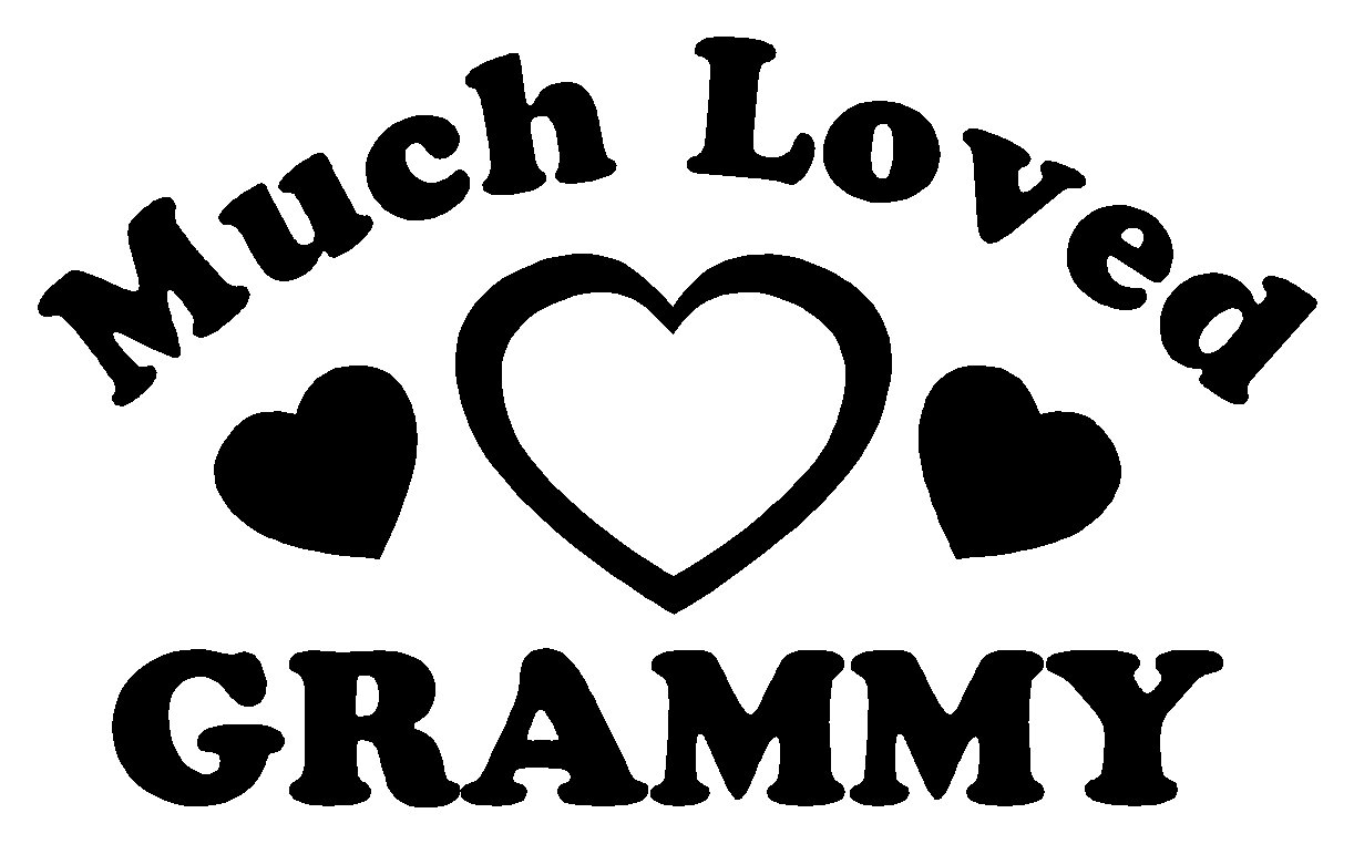 Sassy Stickers Much Loved Grammy White Window Sticker Decal