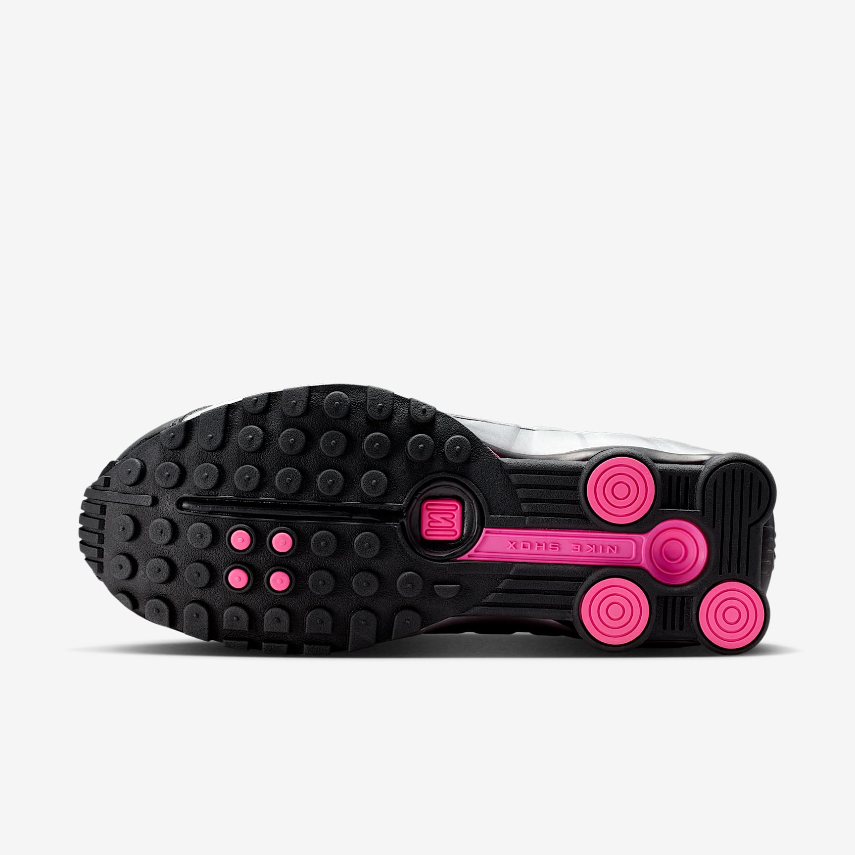 Nike Shox R4 Scarpe Donna (Nero/Pinksicle/Metallico Argento)