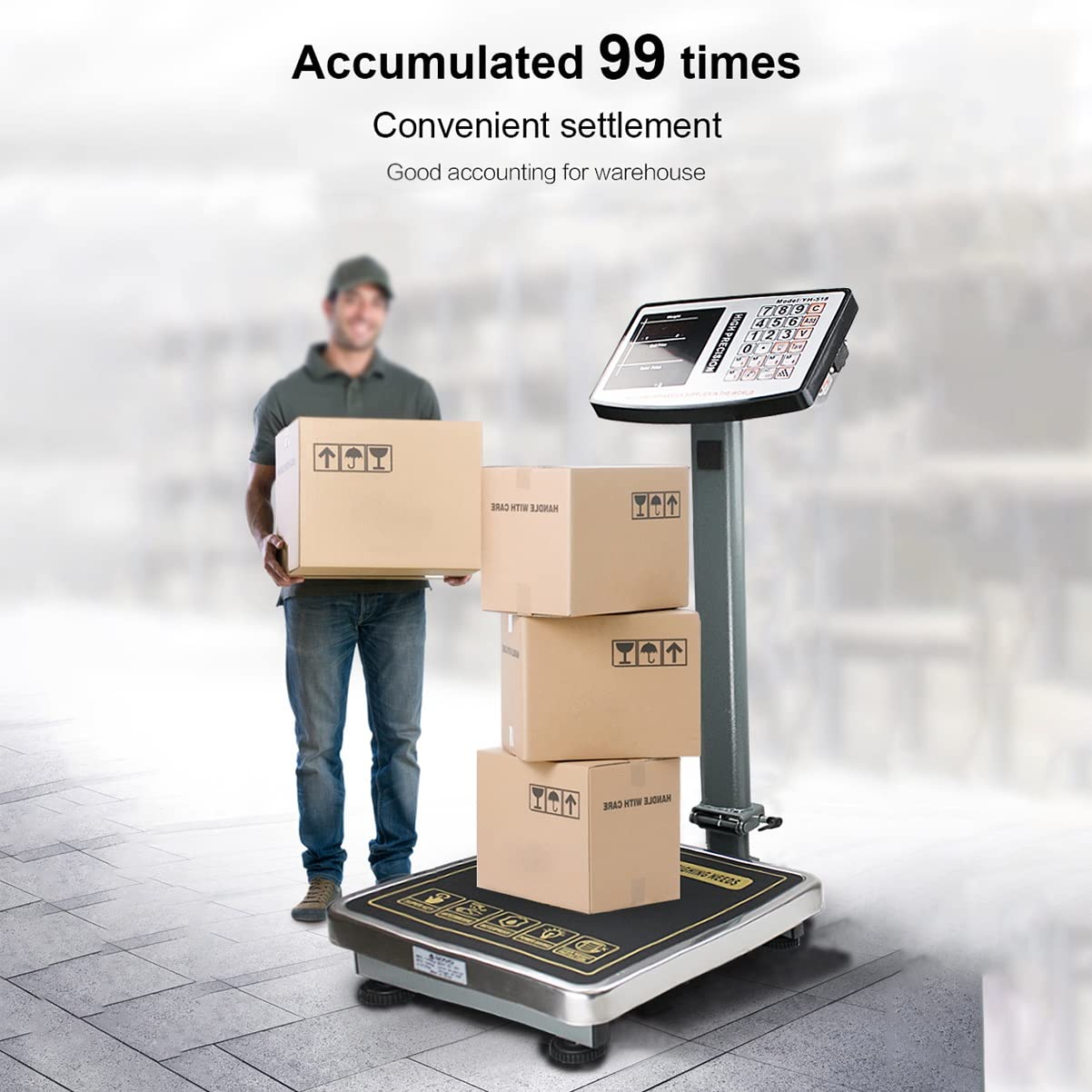 Balance postale pliable 880 lb, plate-forme numérique, balance industrielle précise pour peser les bagages, expédition de colis (taille : 200 kg/30 g)