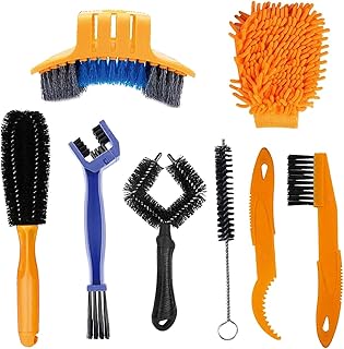 HIQE-FL Fahrrad Reinigungsbürsten Set,Fahrradreinigungsbürstenwerkzeug,Bike Reinigungsbürste Tool,Fahrrad-Kettenreiniger-W...