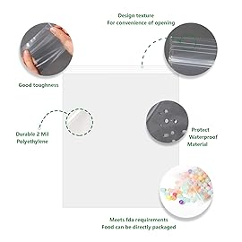 400Pcs Small Zip Bags, 2 x 3 Inches Resealable Self Sealing Zipper Clear Plastic Bags for Jewelry, Cookie, Candy, Birthday Party Self Sealing Plastic Bag