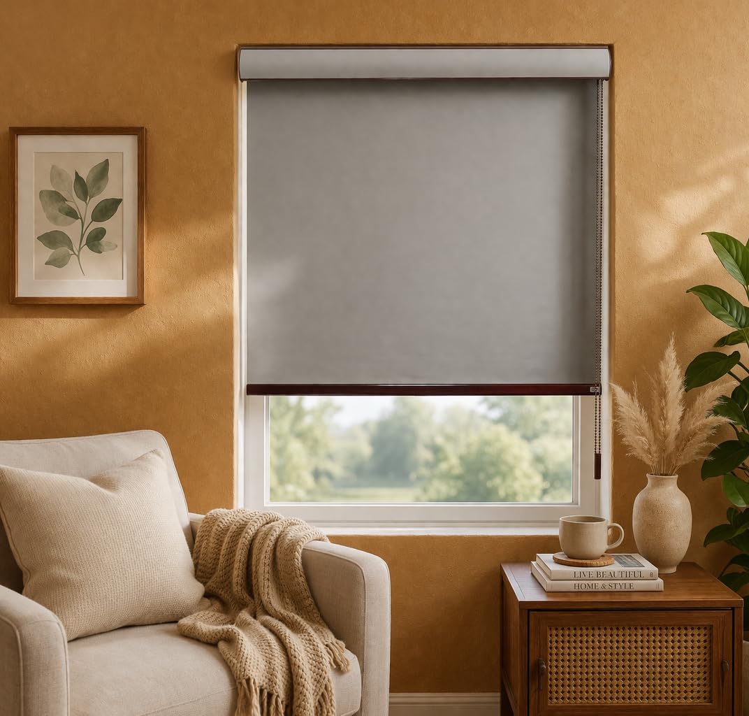 100% Blackout Roller Blinds for Windows with Covered Top | UV Protection & Thermal Insulated | Privacy Window Shades for Home & Office | Easy Install-image-15
