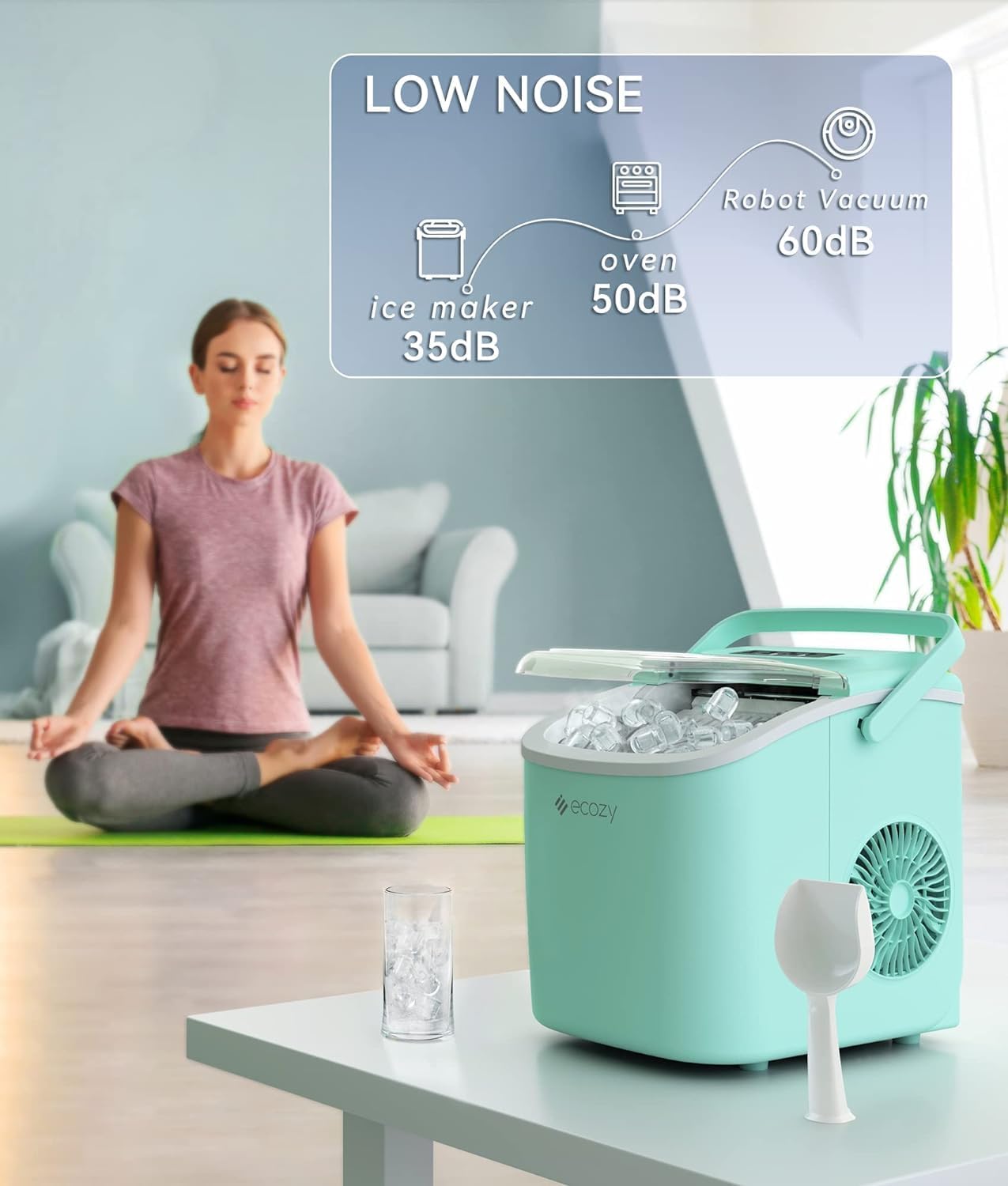 ecozy ice maker operating with low noise