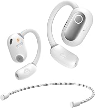 Baseus Eli Sport 1 Open Ear Cuffie Bluetooth, acustica direzionale, bassi pressanti, ultra leggeri, IPX4, impermeabili, microfono ENC, Bluetooth 5.3 per corsa, allenamento, bianco