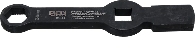 BGS 35344 Chave Estrela de Impacto Hexagonal para Pinça de Freio 24 mm com 2 Superfícies de Impacto