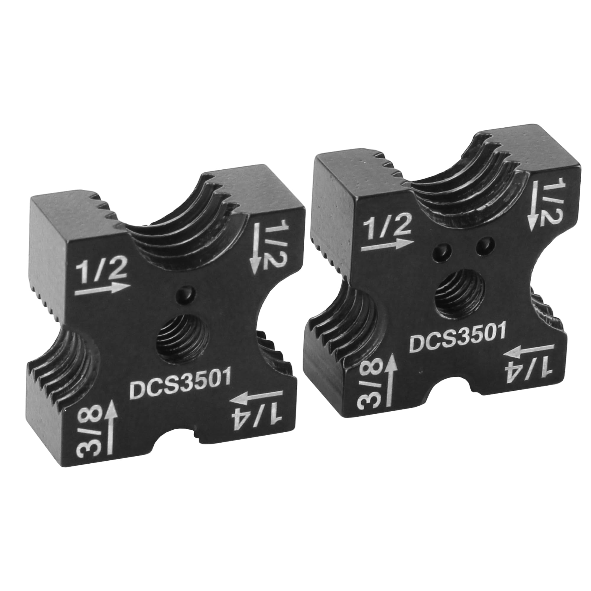 DCS3501 Cutting Die Set for DEWALT Threaded Rod Cutter DCS35012 with 4-Sided Rotatable Cutter & Size Markings，Mutli-Size Replacement DEWALT 20V MAX