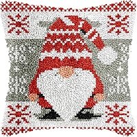 Cushion Lab DIY Latch Hook Pillow Kits For Adults Cartoon Brown Dachshund Dog Printed Pillowcase Crochet Yarns Hooking Handmade Pillow Cover Cushion Home Sofa Decor Latch Hook Kits For Kids