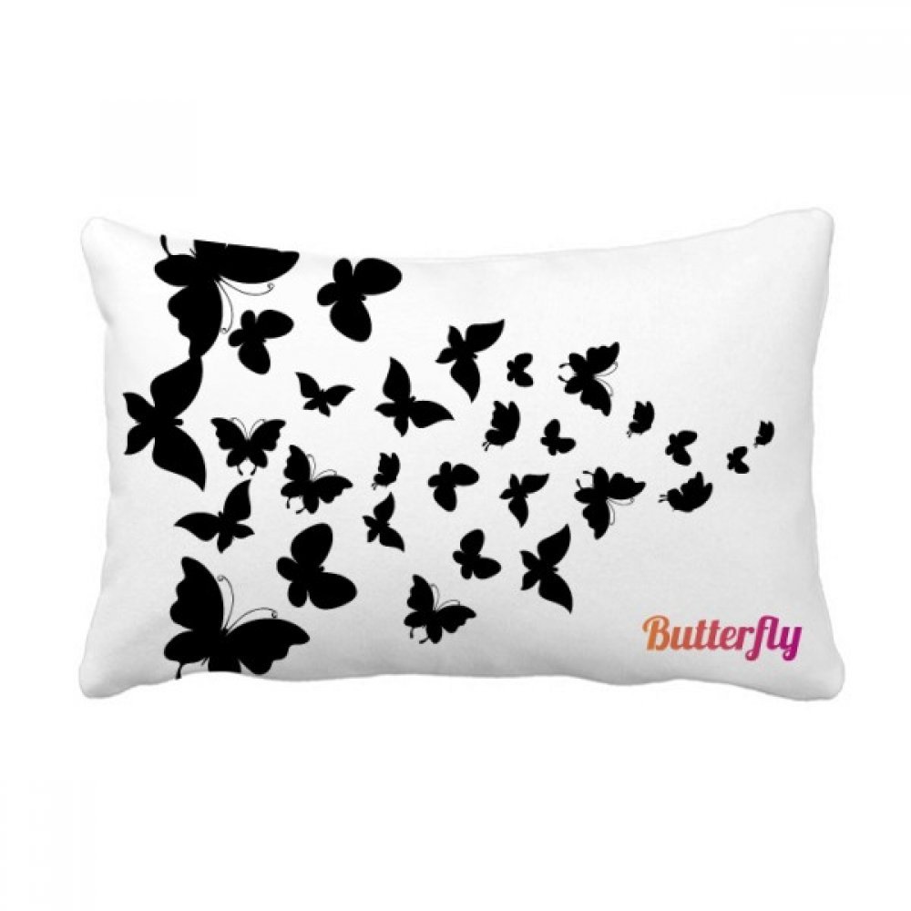 Oreiller lombaire papillons sombres pour sublimer le décor du canapé de salon