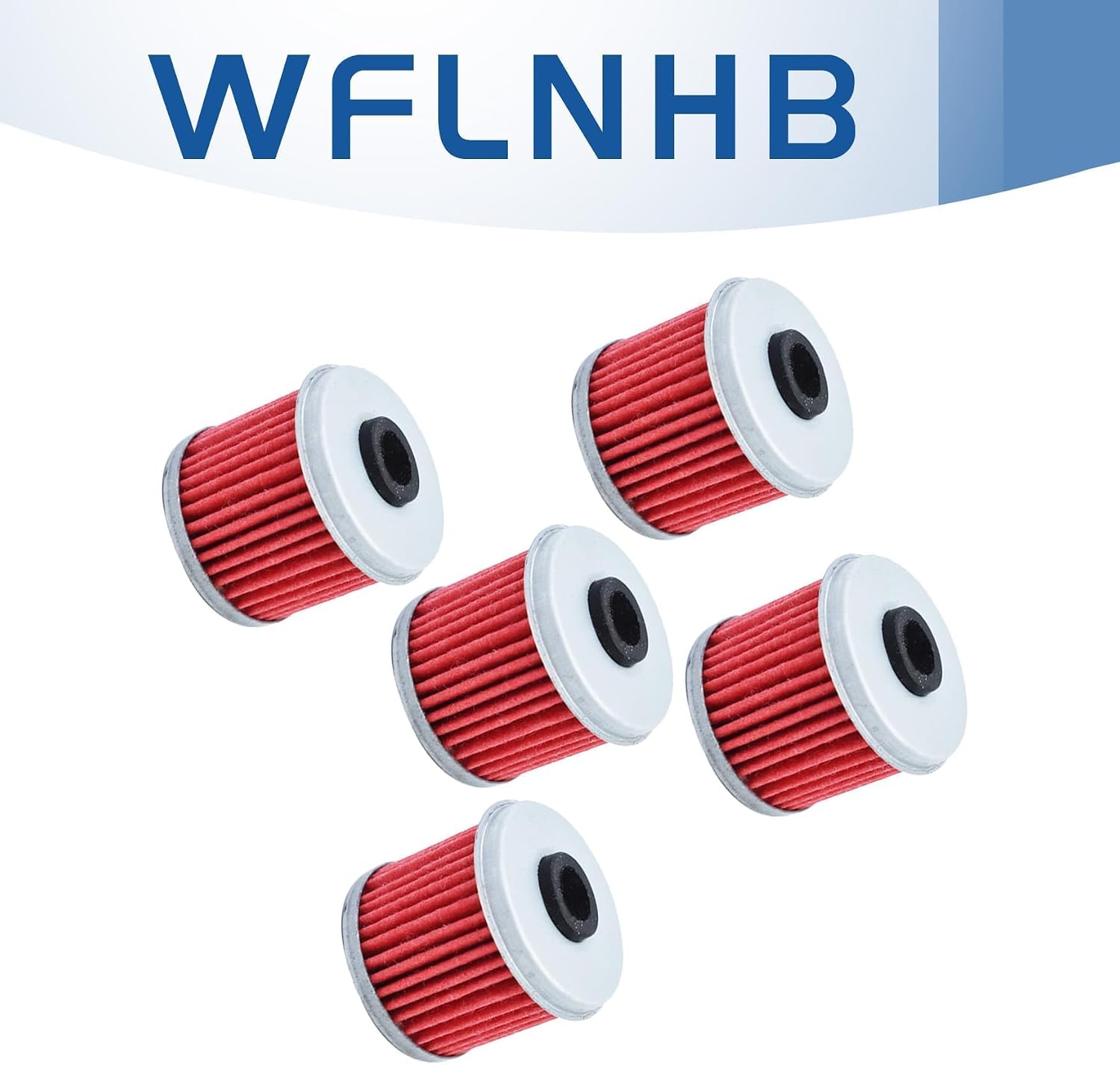 Pack of 5 Oil Filter Replacement for Honda TRX350FE Rancher 350 4X4 ES 2000 2001 2002 2003 2004 2005 2006