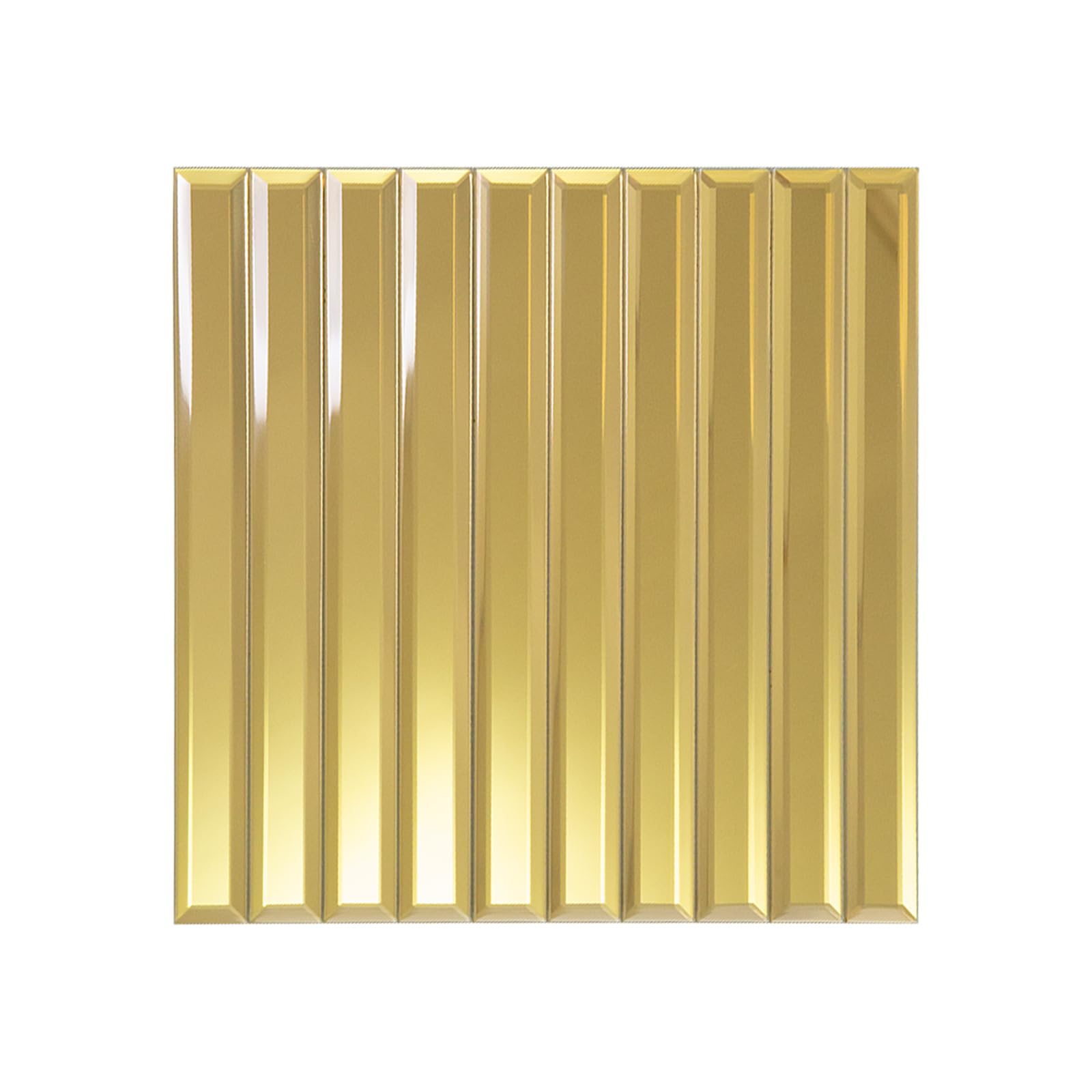 Soulscrafts Beveled Mirror Backsplash Tiles, Gold