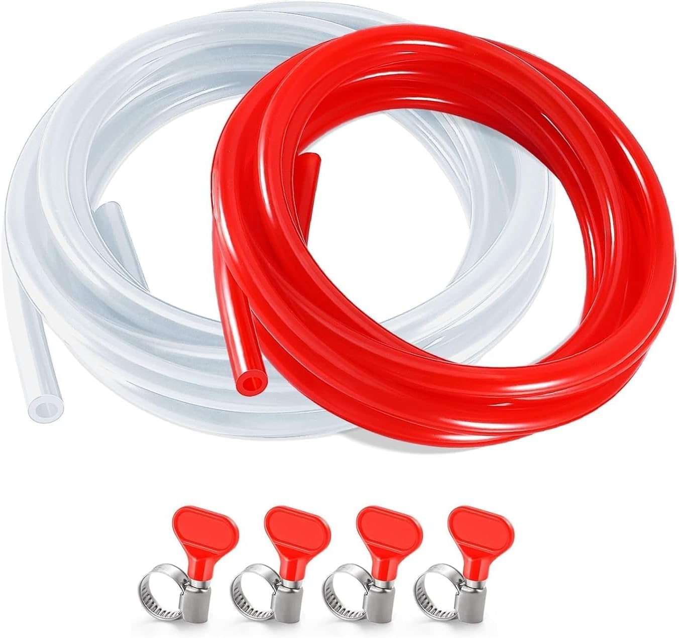 10ft CO2 Hose Beer Line Dual Lines Kit, Kegerator Replacement Line