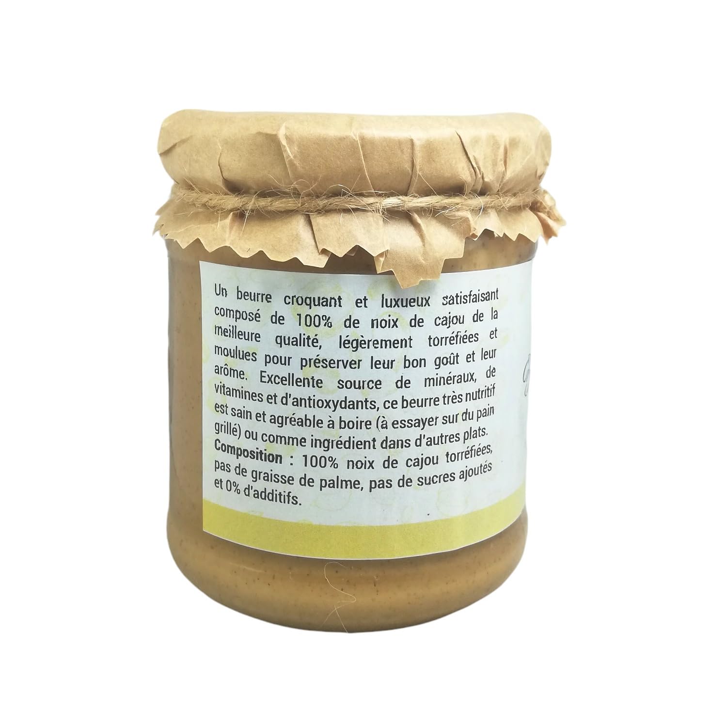 TAZMERT Beurre de noix de cajou Algérien - 100% Naturel, Sans Additifs - Pot de 200g