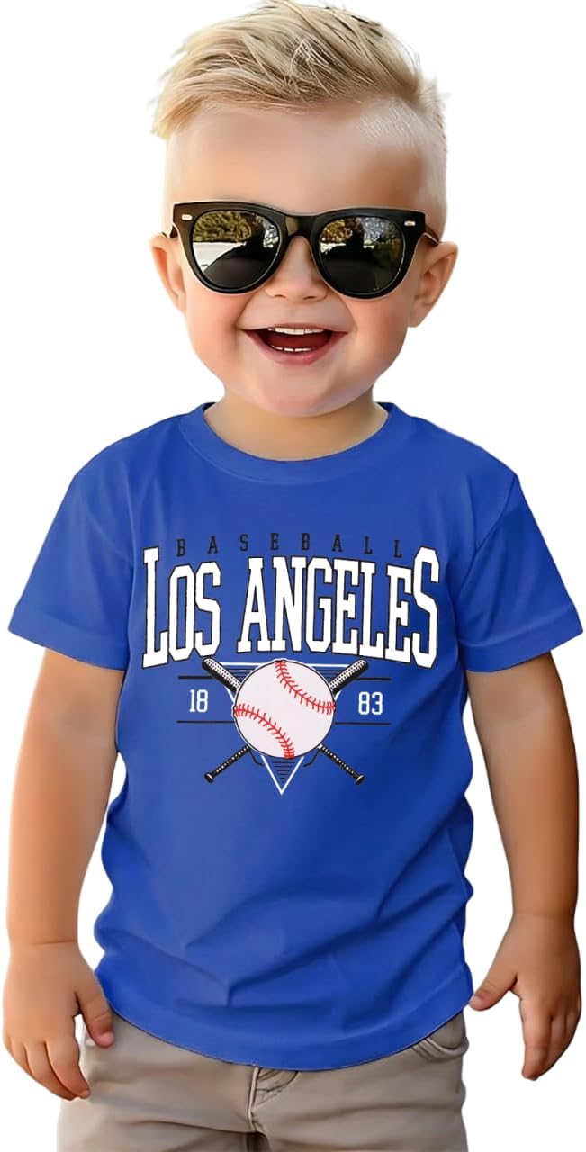 CM C&M WODRO Baseball Shirt for Toddler Baby Boy Girl Baseball Fans T-Shirt Sport Kids Game Day Short Sleeve Summer Tee Tops