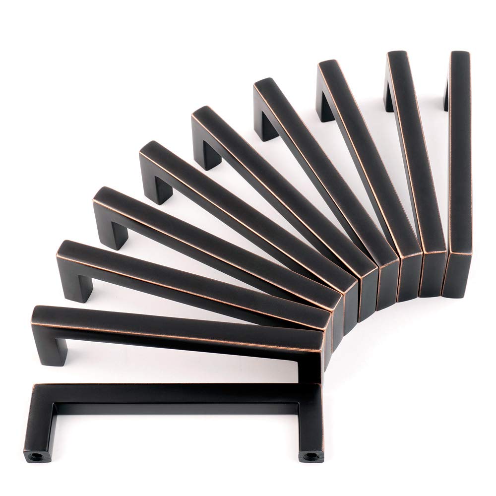 KOOFIZO 10 Pack 3-3/4 in Oil Rubbed Bronze Cabinet Pulls Drawer Handle 1816