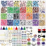 【Großartiges Kreativitäts-DIY-Set】 Dies ist ein großartiges Set zur Herstellung von Augenperlen, einschließlich vieler Arten von Schmuckperlen und Schmuckzubehör. Es ist ein tolles Preis-Leistungs-Verhältnis und Spaß für Männer und Frauen gleichermaßen. DIY-Perlenschmuck-Kits verbessern Ihre Kreativität, Vorstellungskraft, Konzentration und Kommunikationsfähigkeit. Ein tolles Bastelset für alle Heimwerkeraktivitäten.