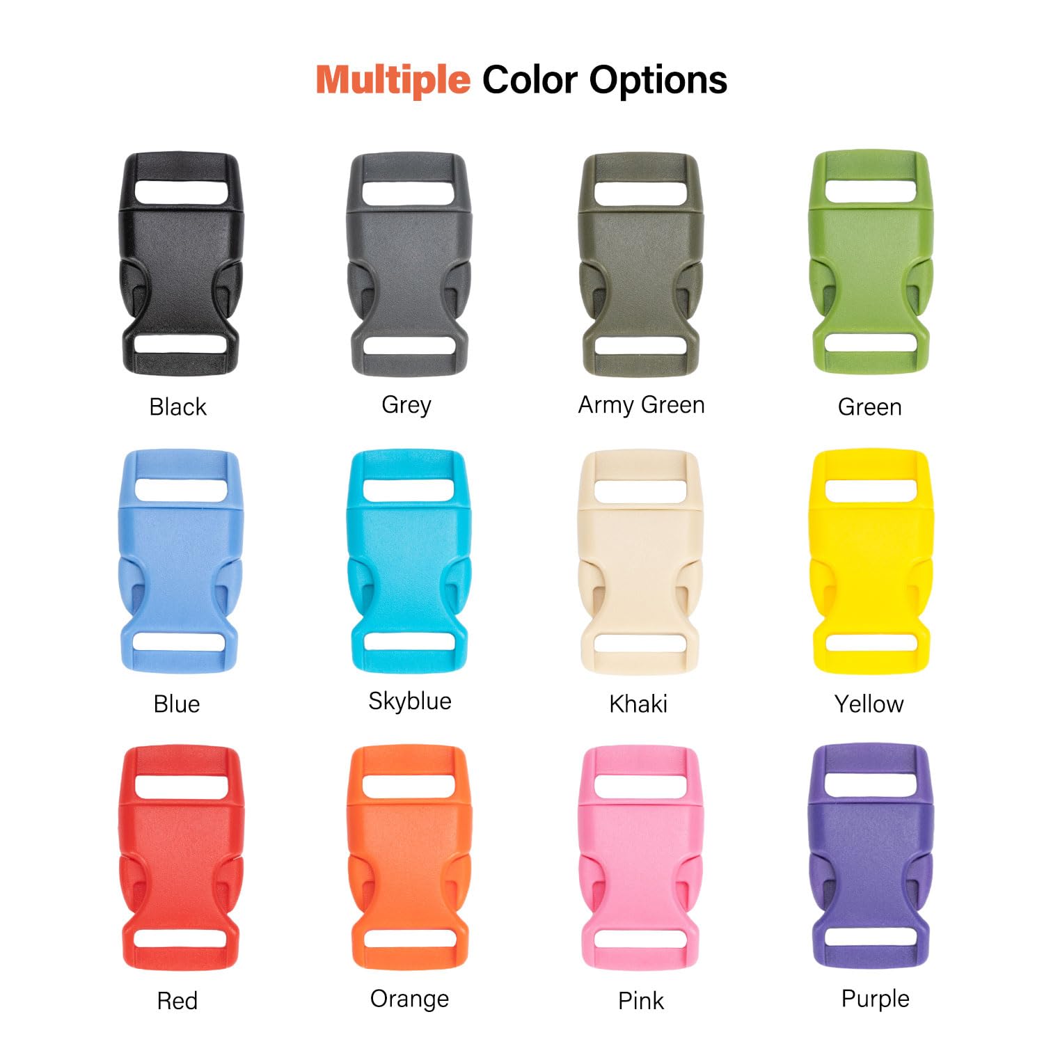 100 Fibbie Per Braccialetti VILLFUL - In Plastica Colorata, Per Feste, Eventi, Conferenze, Facili Da Usare - Foto 7