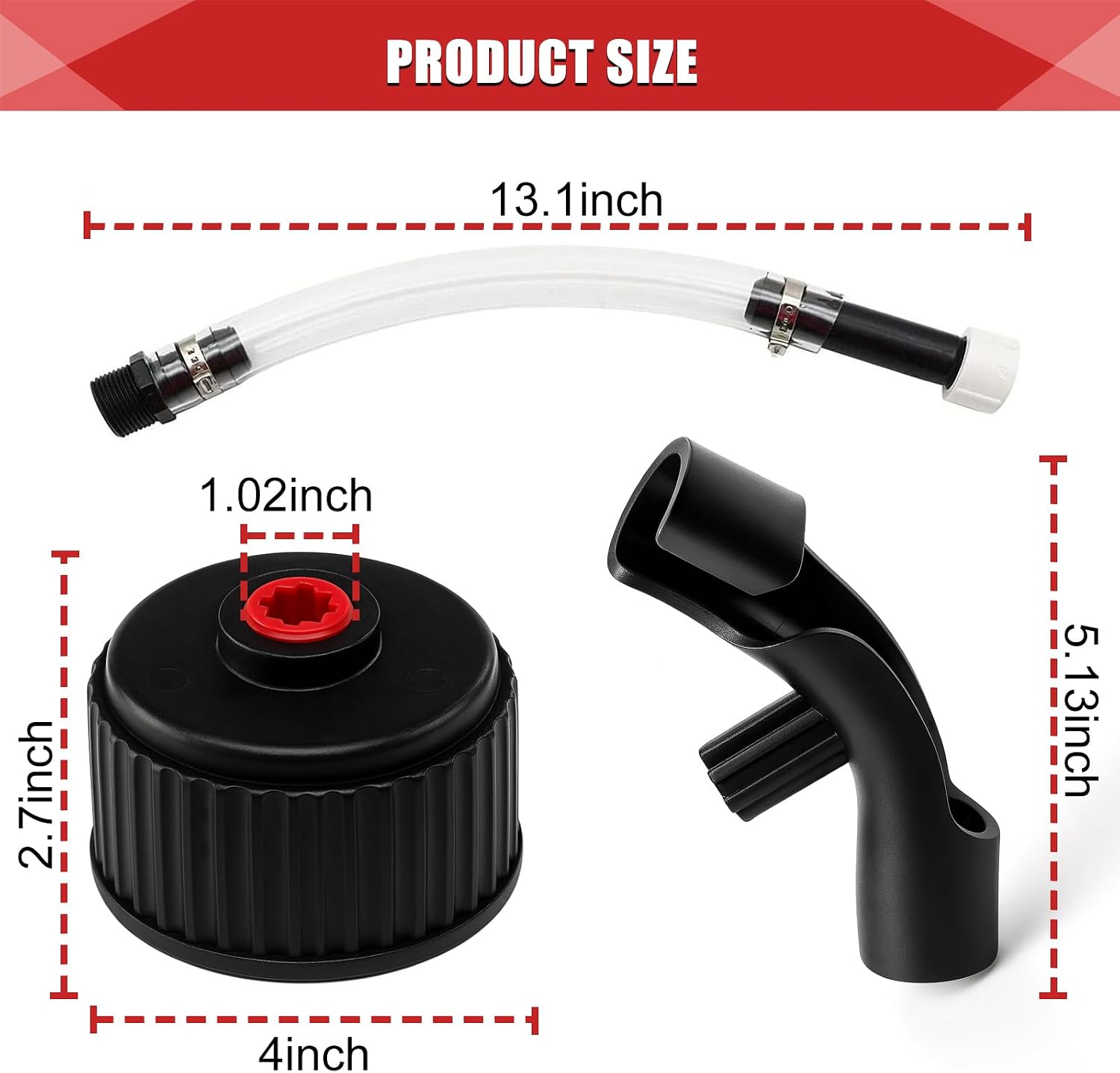 5 Gallon Gas Can for Racing with Jug Hose, Hose Bender, Racing Fuels 3042 Replacement Jug Cap, Egs Jugs, Scribner Fuel Jugs