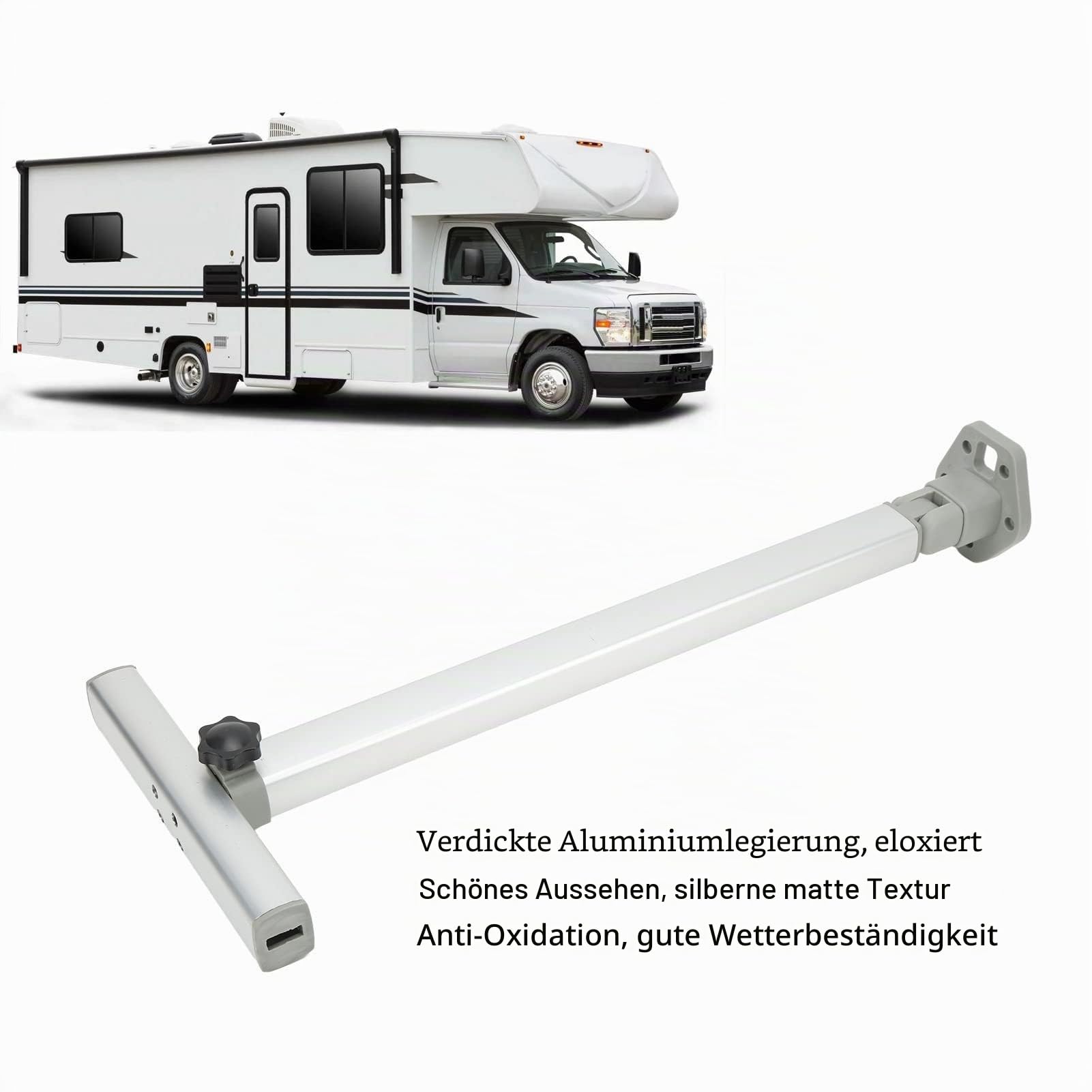Klappbares Tischbein für Wohnmobile, Robuste Aluminiumlegierung, 590 Bis 775 Mm Höhenverstellbare Tisch-T-Stange für Boot, Yacht, Wohnmobil, Marine, Wohnwagen, Camping,