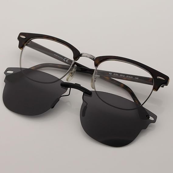 COODY Polarized CLIP-ON Sunglasses for Ray-Ban RB5154 49x21 51x21 Size Multicolor Option
