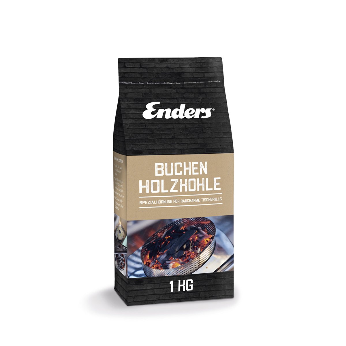 Enders Aurora Barbacoa carbon sin humo – Barbacoa pequeña con tecnología aireación, Bbq carbon con batería y conexión powerbank – Barbacoa de carbon para balcón, picnic y camping Gris #1364