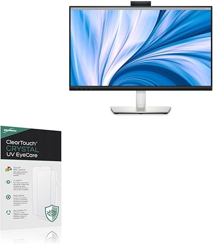 BoxWave Protector de pantalla compatible con el monitor de videoconferencia Dell 24 (C2423H) – ClearTouch Crystal Anti-UV EyeCare (paquete de 2),