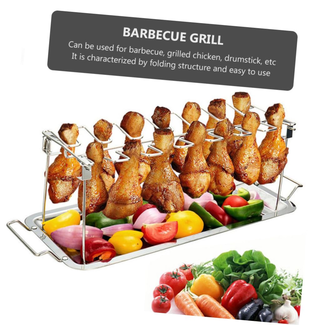 Support de Cuisson Pliable pour Cuisses de Poulet en Acier Inoxydable