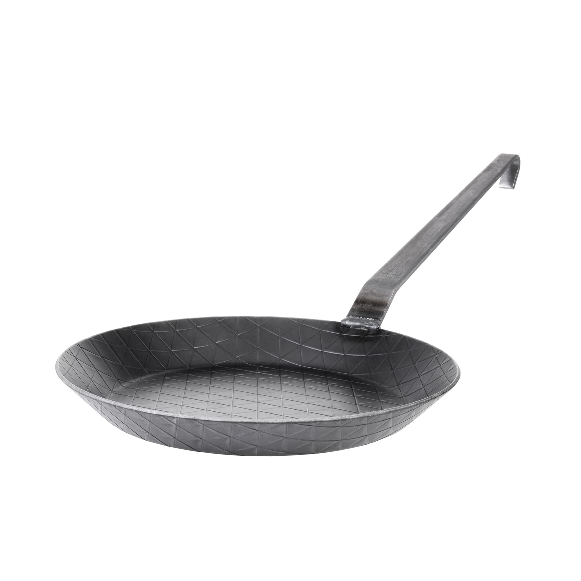 Gräwe Profi Padella pesante in ferro battuto, Ø 24 cm, con manico a gancio in ferro battuto, Made in Germany