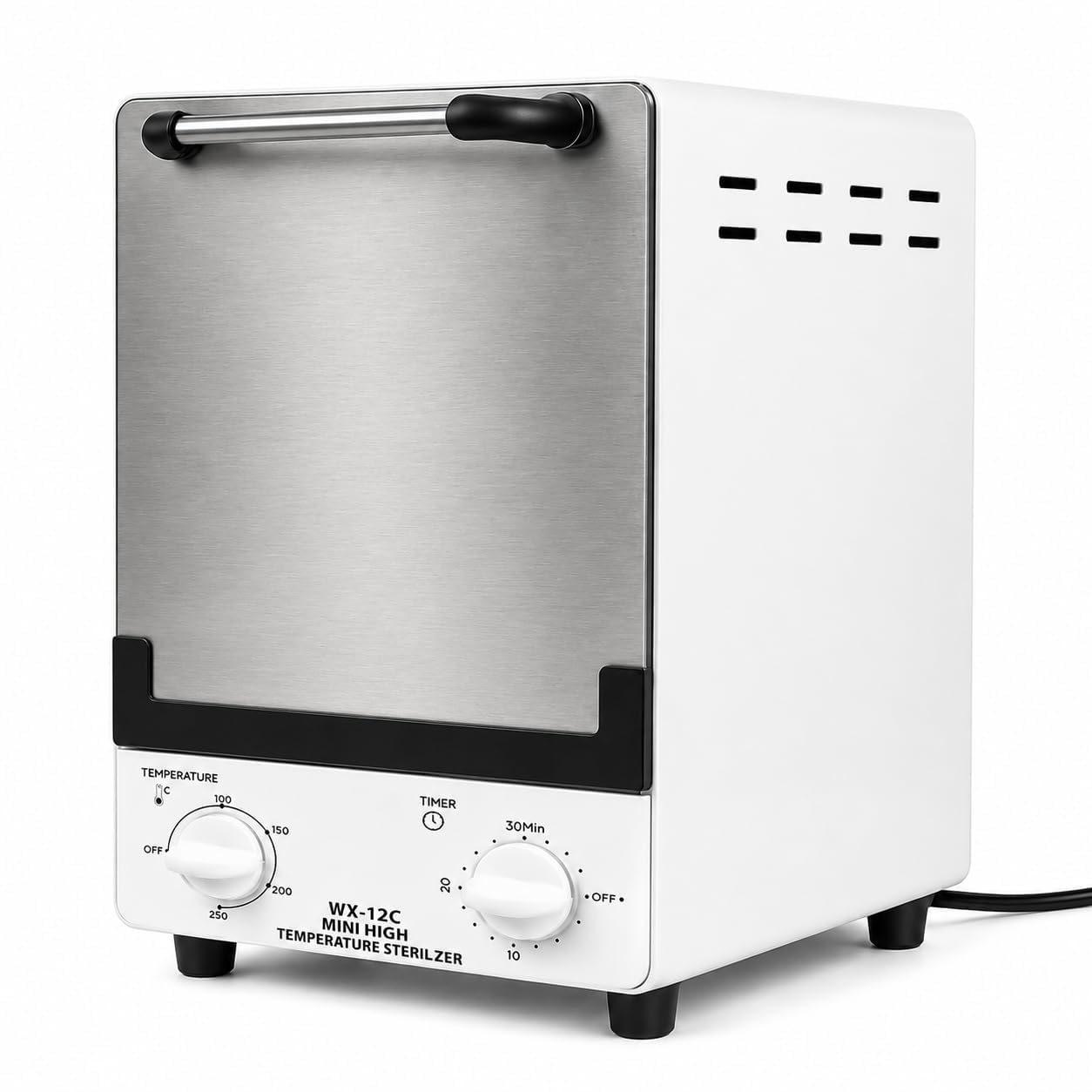 Esterilizador de vapor autoclave de 12 L con tiempo y temperatura ajustables para herramientas dentales de belleza de uñas, equipo de esterilización