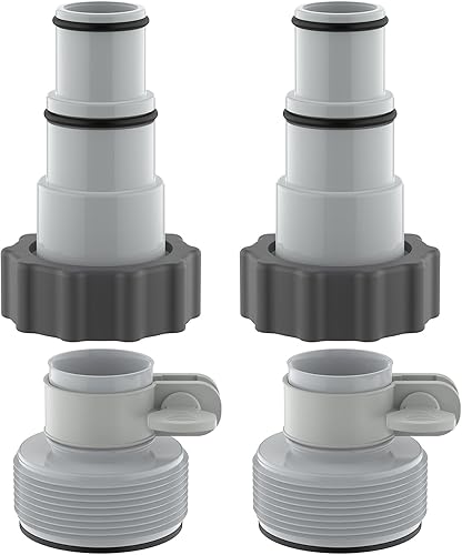 Adaptador de manguera de repuesto tipo B de 1.25 a 1.5 pulgadas, adaptador de manguera A con collar, adaptador de manguera de repuesto, accesorios