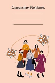 Composition notebook: Blank Lined Notebook with a Girls/Flowers Design for Girls (Italian Edition)