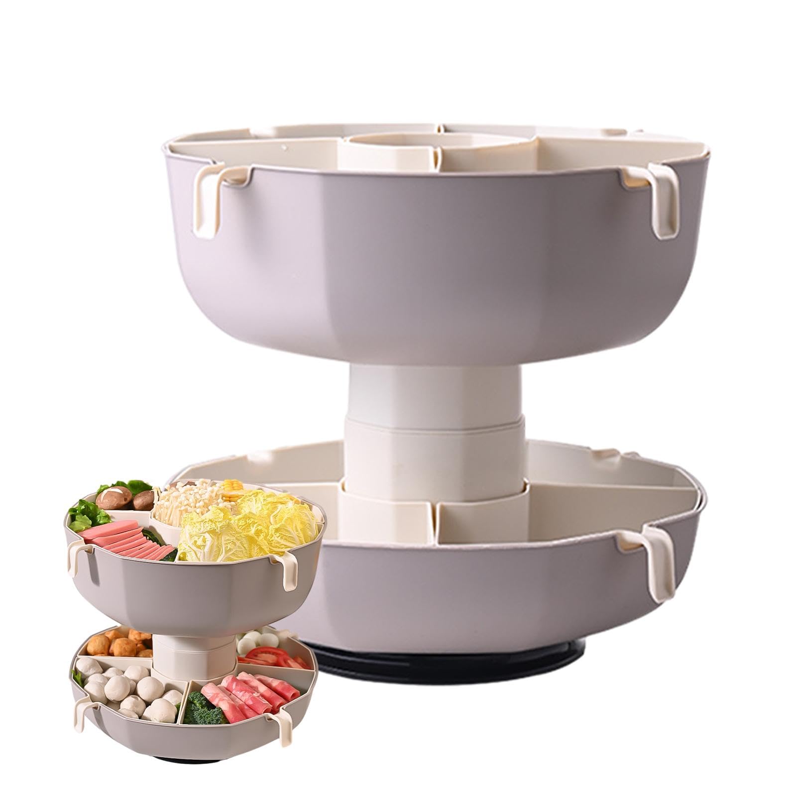 Colador giratorio de cocina | Colador de cocina de 2 niveles para lavar